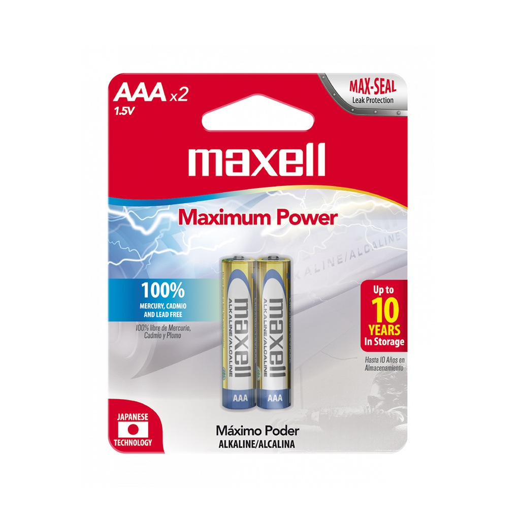 BATERIAS AAA BLISTER (2UND) ALKALINE MAXELL 