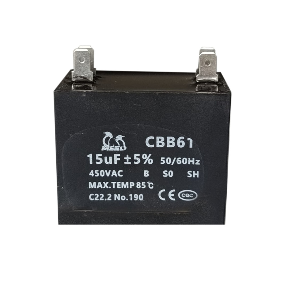 CAPACITOR DE MARCHA 15MFD 450VAC