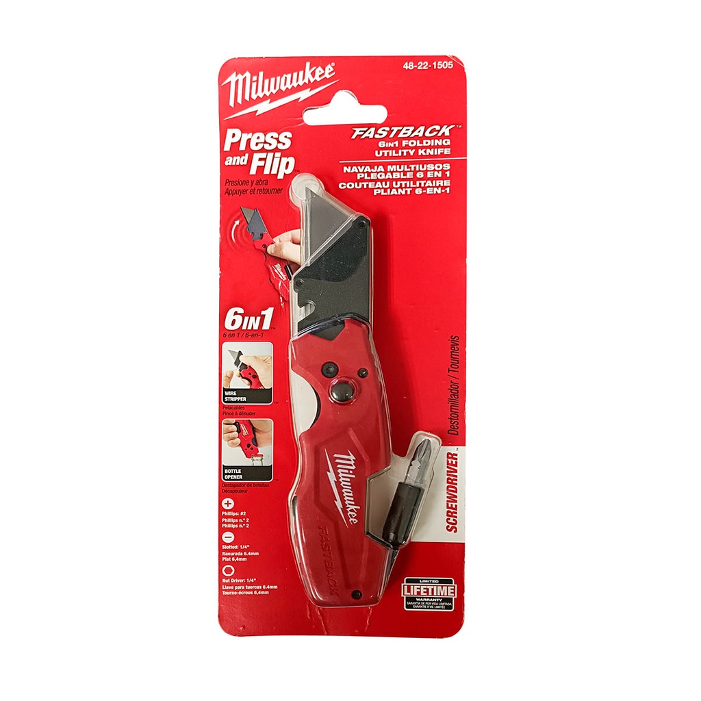 CUCHILLO UTILITARIO 6 EN 1 PLEGABLE MILWAUKEE