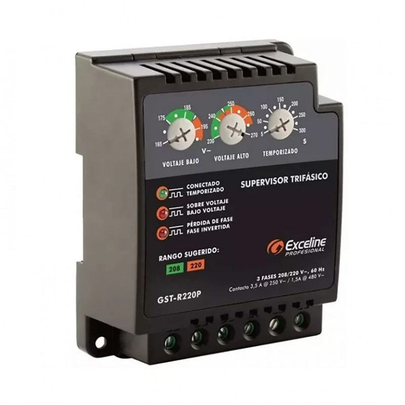 PROTECTOR A/A 220V/3F C/TEMPORIZADOR GST-RR220 GENTE