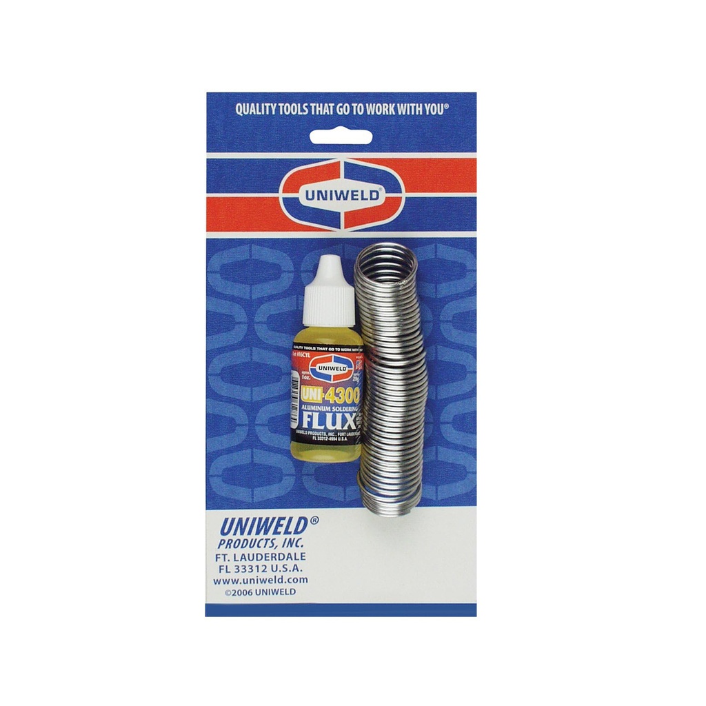 SOLDADURA DE ALUMINIO KIT C/FUNDENTE P4KD9S UNIWELD