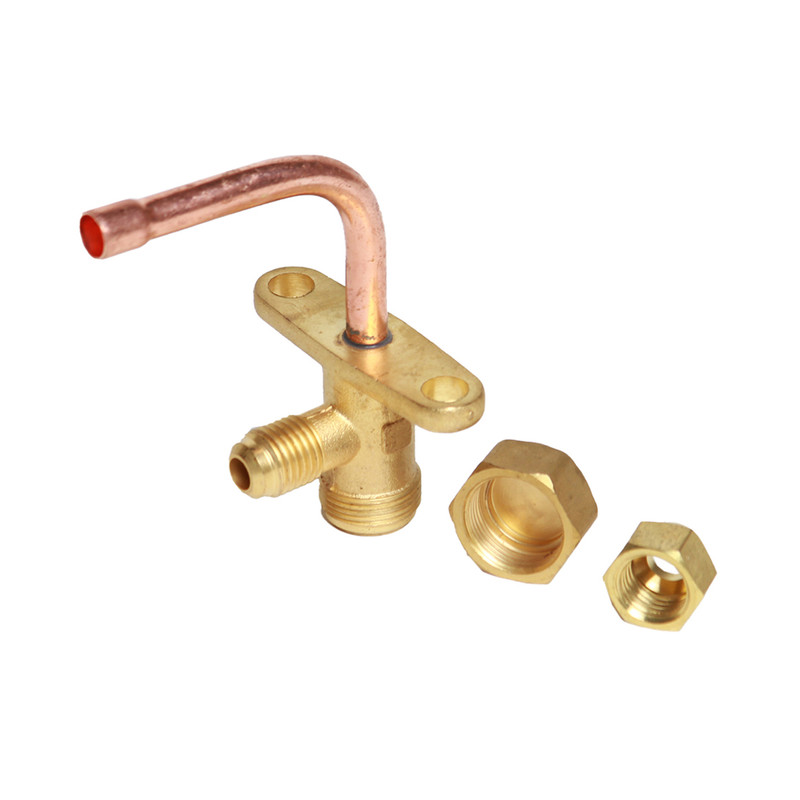 VALVULA SERVICIO MINISPLIT 90° 1/4" SAE x 5/16" ODF