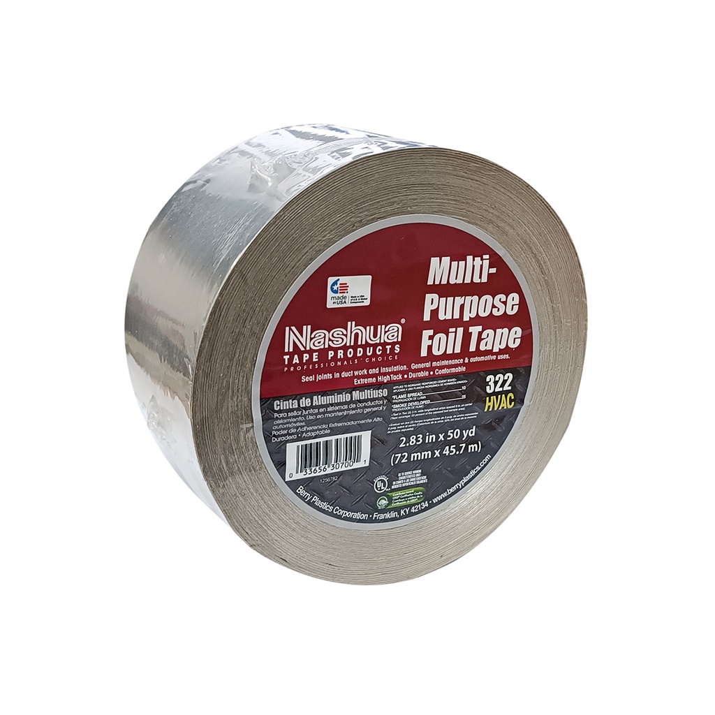 CINTA ADHESIVA ALUMINIO   3"x46m (50yd)  322 NASHUA