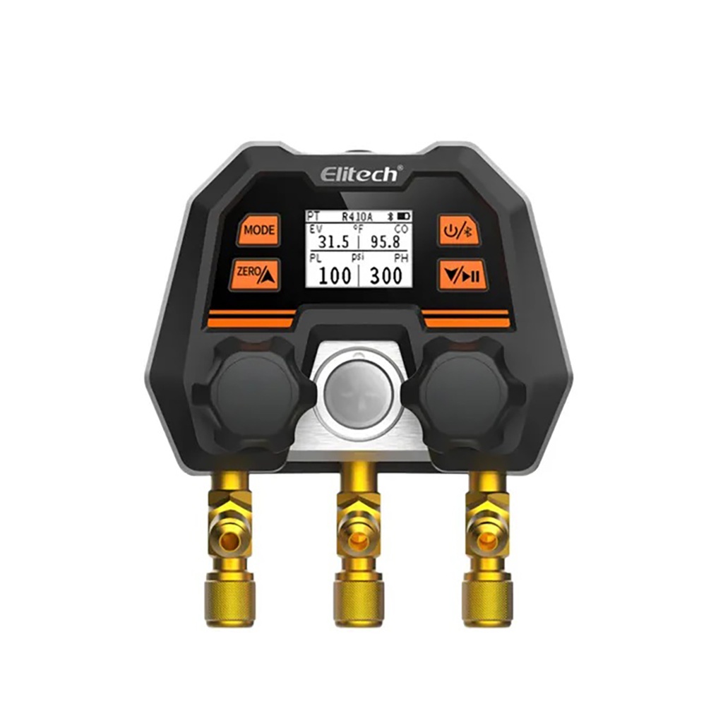 JUEGO MANOMETRO 2 VIAS S/MANGUERAS BLUETOOTH MS-100+ ELITECH 